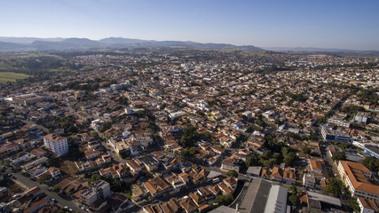 Obraz premium Aerial view of the city of Sao Joao da Boa Vista in Sao Paulo st