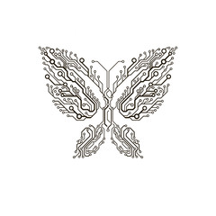 Vector circuit board butterfly