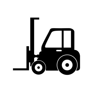 Lift Truck Fork Cargo Hydraulic Machine Industrial Vector Graphic Isolated Illustration