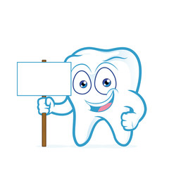 Tooth holding blank wood sign