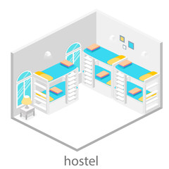 Isometric hostel room