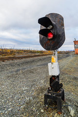 Railway traffic semaphore.