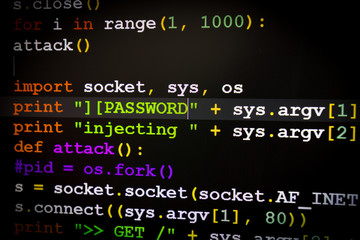 Computer screen shot with Password text, great concept for computer, technology and online security.