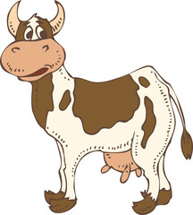 Isolated Spotted Cow