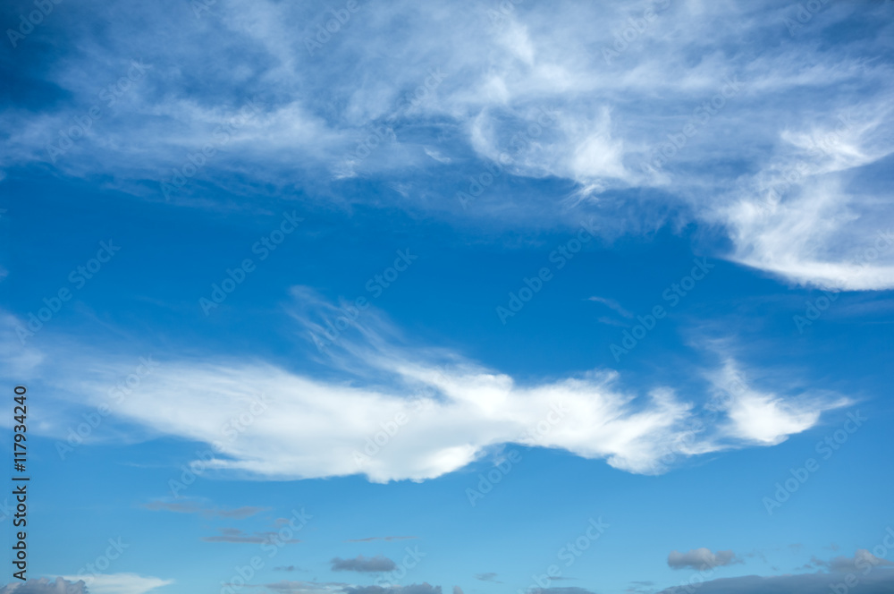 Wall mural beautiful sky with clouds background.