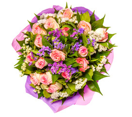 flower bouquets for Birthday, Valentines Day, Mothers Day, Easter. top view