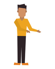flat design faceless man icon vector illustration