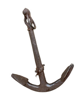 historic rusty anchor
