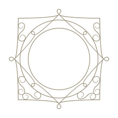flat design decorative vintage frame icon vector illustration