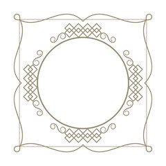 flat design decorative vintage frame icon vector illustration