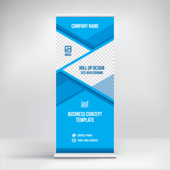 Roll up banner business concept template