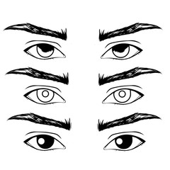 hand drawn men's eyes