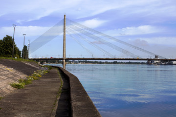 Fototapeta na wymiar Vansu Bridge over Daugava River in Riga