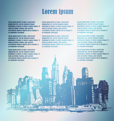 Fototapeta premium hand drawn city