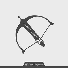 Crossbow vector icon for web and mobile