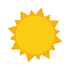 flat design sun representation icon vector illustration