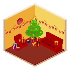 isometric Christmas set