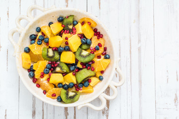 colorful fruit dieting healthy salad