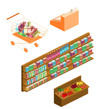 isometric items for shop