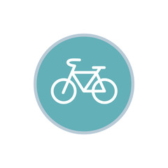 Sign bike icon in flat style isolated on white background. Riding symbol