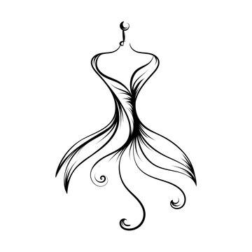 dummy dress hand drawing