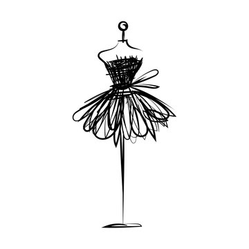 dummy dress hand drawing illustration vector