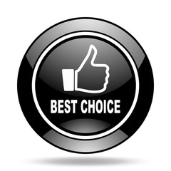best choice black glossy icon