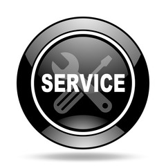 service black glossy icon