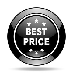 best price black glossy icon