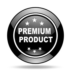 premium product black glossy icon
