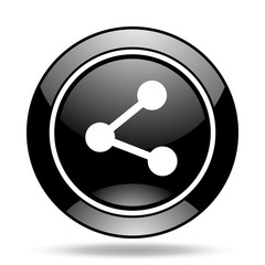 share black glossy icon