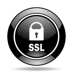ssl black glossy icon