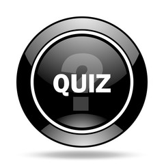 quiz black glossy icon