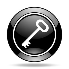 key black glossy icon