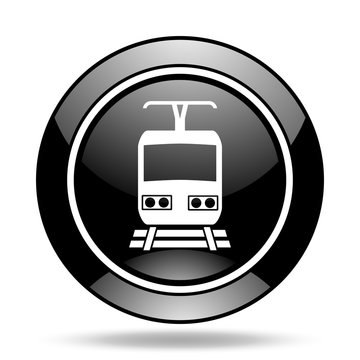 train black glossy icon