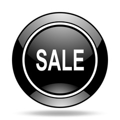 sale black glossy icon