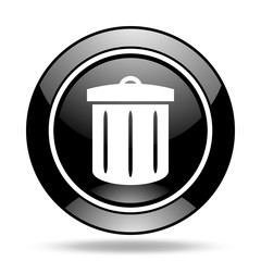 recycle black glossy icon
