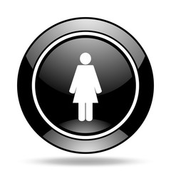 female black glossy icon