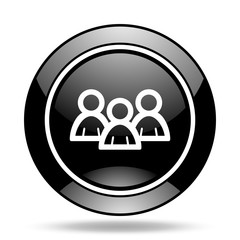 forum black glossy icon
