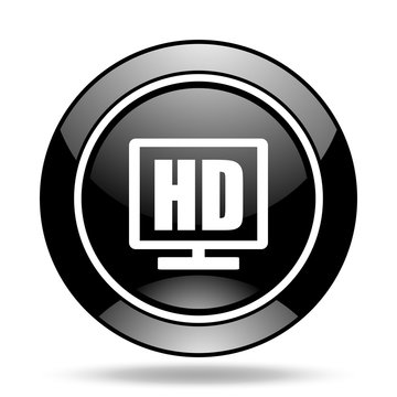 hd display black glossy icon