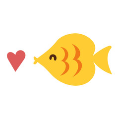 Decorative fish icon vector