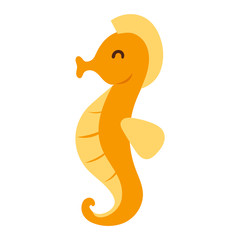 Sea horse vector illustration.