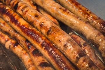 Grilling Sausage Onions Peppers