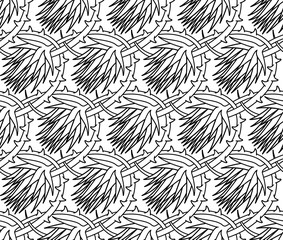 Vector seamless pattern of bur