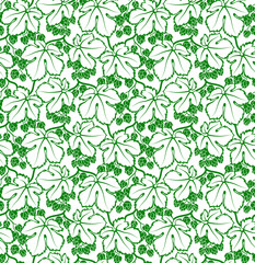 Vector seamless pattern of hop