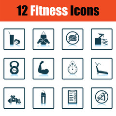 Fitness icon set
