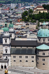 Obraz premium Facade Salzburg Cathedral sight from Hohensalzburg Castle