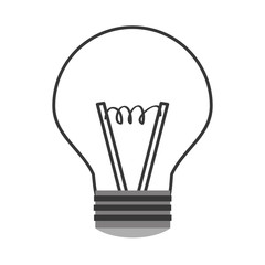 flat design regular lightbulb icon vector illustration