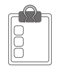 flat design clipboard with check list icon vector illustration