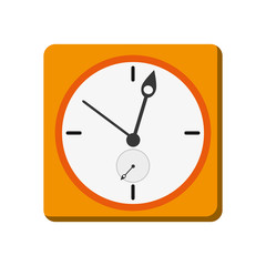 flat design wall clock icon vector illustration